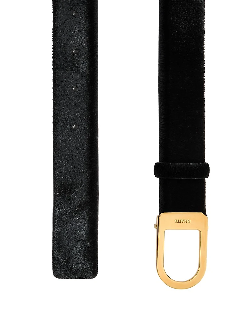 Saddle Calf Hair Belt