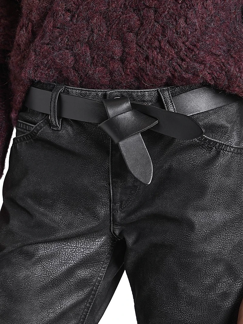 Lecce Leather Tie Belt