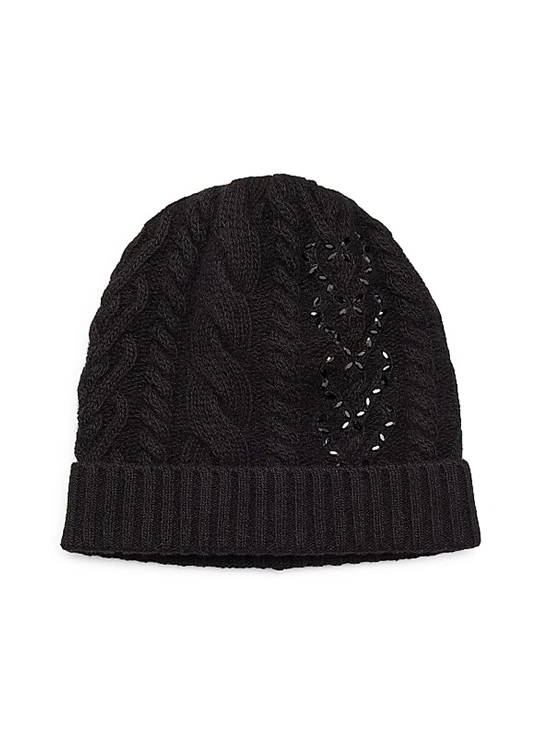 Cable-Knit Cashmere Beanie
