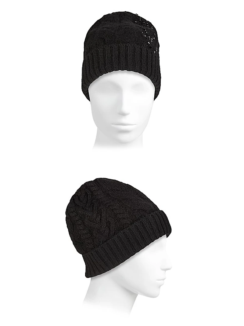 Cable-Knit Cashmere Beanie