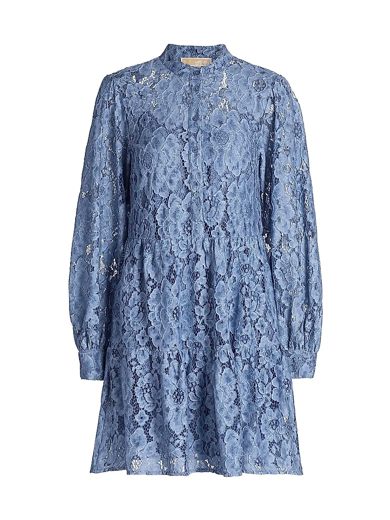 Floral Lace Tiered Minidress