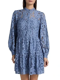Floral Lace Tiered Minidress
