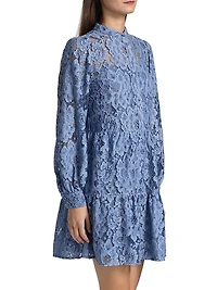 Floral Lace Tiered Minidress