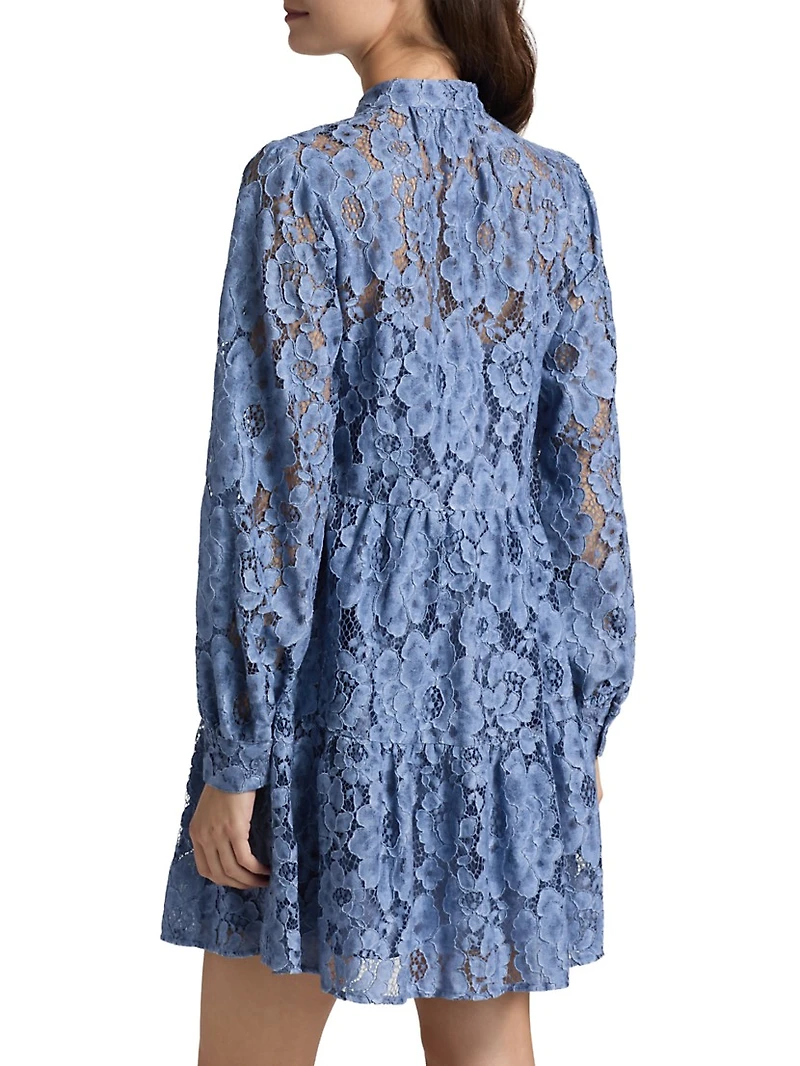 Floral Lace Tiered Minidress