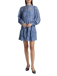 Floral Lace Tiered Minidress