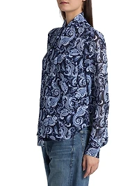 Paisley Bow Blouse