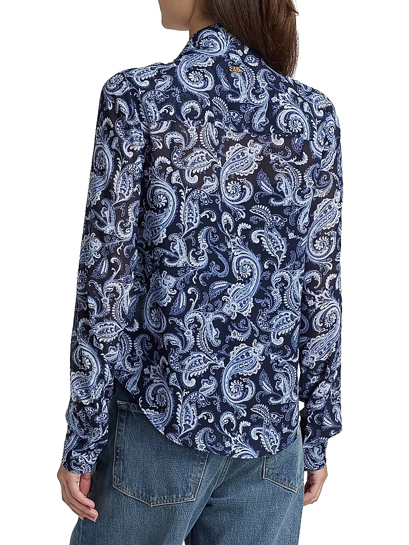 Paisley Bow Blouse