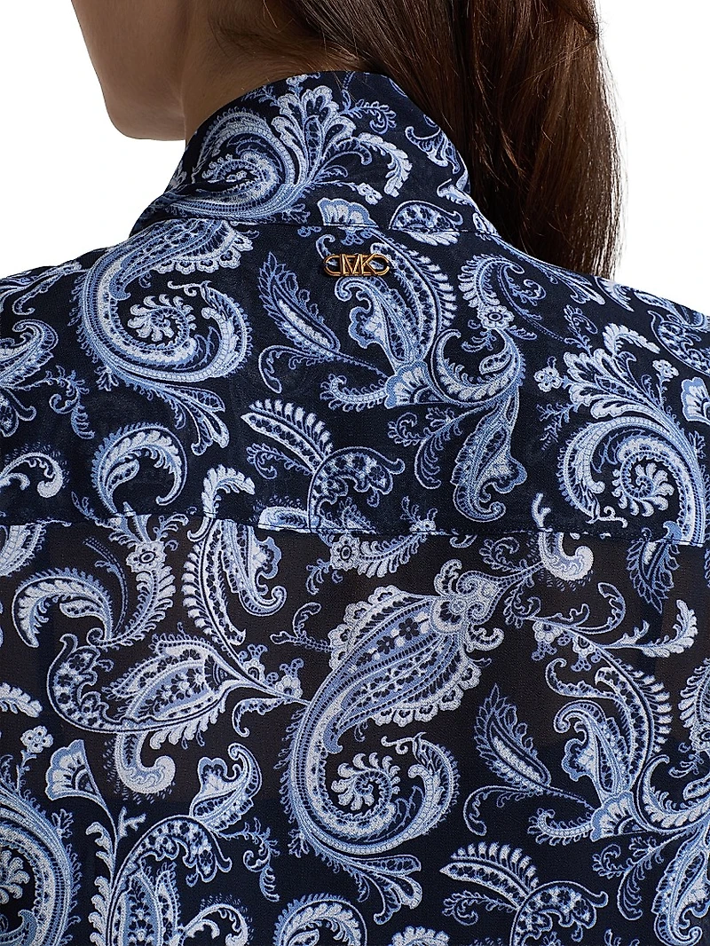 Paisley Bow Blouse