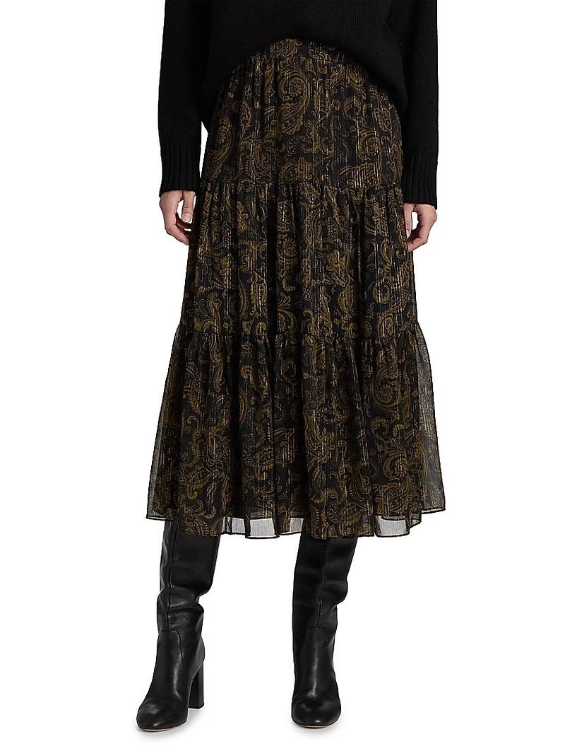 Paisley Midi-Skirt
