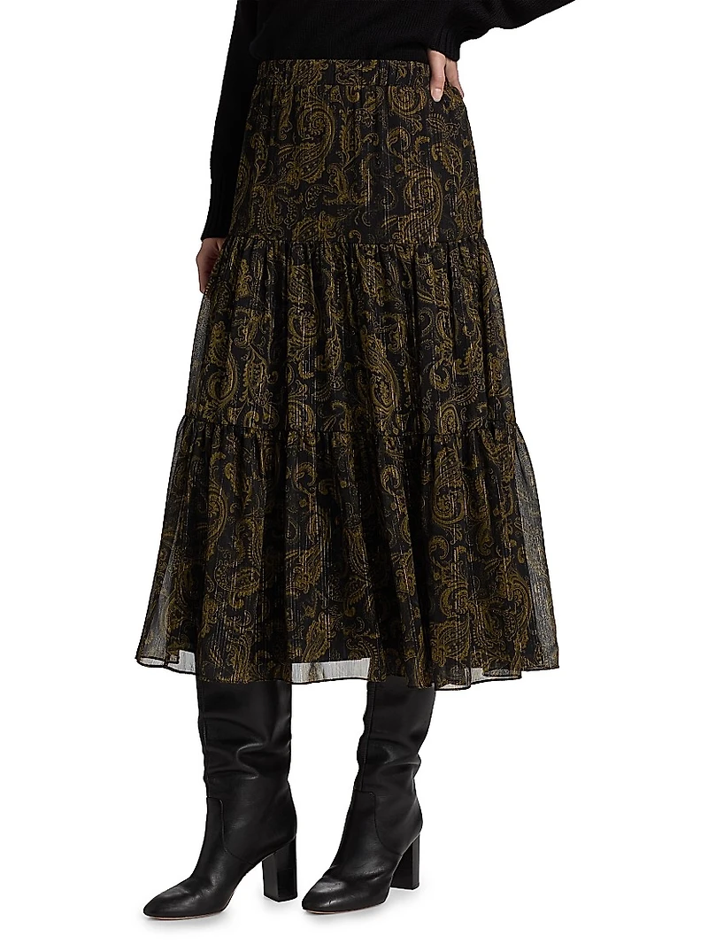 Paisley Midi-Skirt