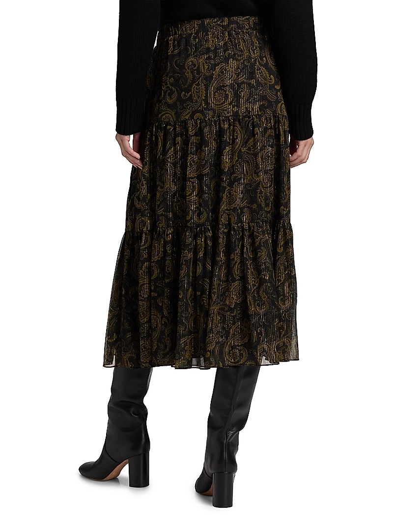 Paisley Midi-Skirt