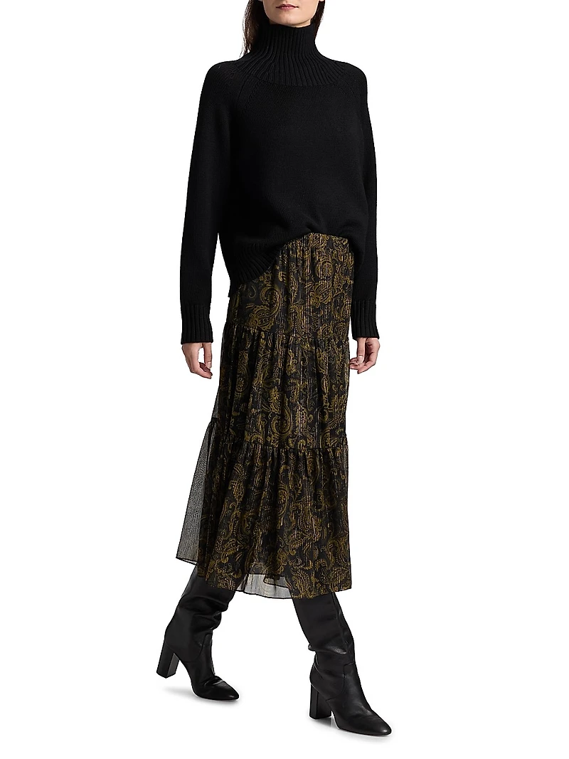 Paisley Midi-Skirt