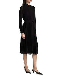 Pleated Midi-Shirtdress