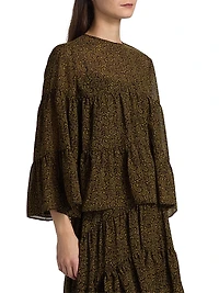 Paisley Tiered Blouse