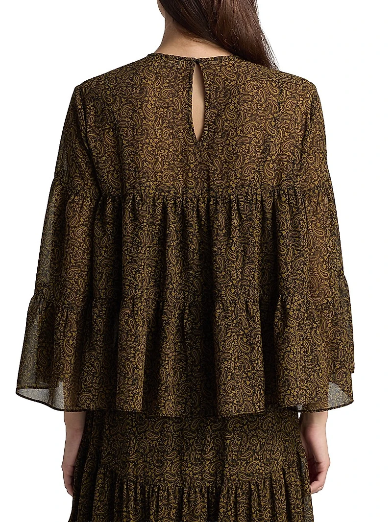 Paisley Tiered Blouse