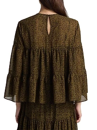 Paisley Tiered Blouse