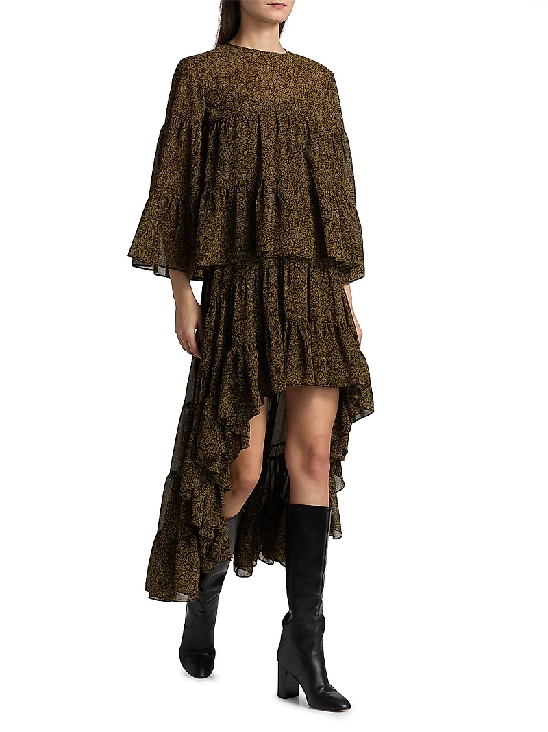 Paisley Tiered Blouse