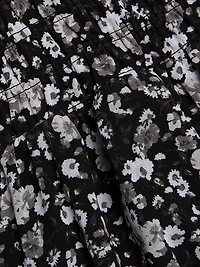 Floral Smocked Midi-Shirtdress