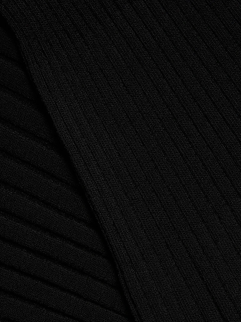 V-Neck Ribbed Maxi Dress