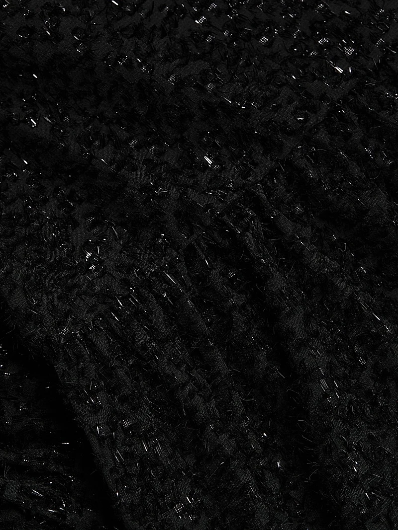 Tie-Neck Long-Sleeve Minidress