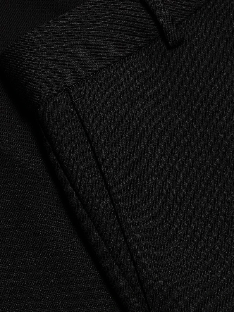 Stretch Wool-Blend Wide-Leg Pants
