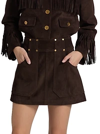 Suede Miniskirt