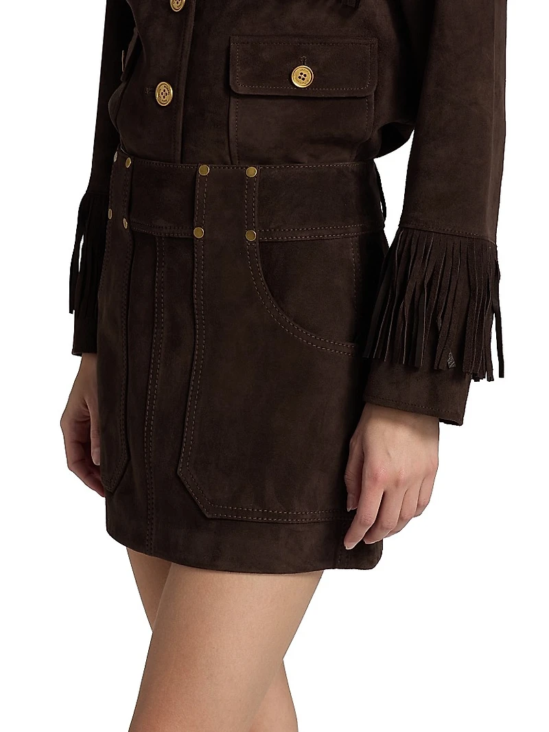 Suede Miniskirt