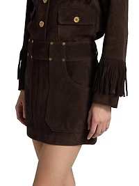 Suede Miniskirt