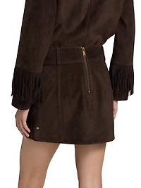 Suede Miniskirt