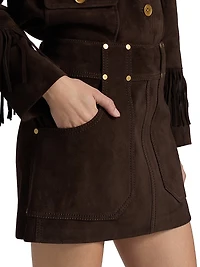 Suede Miniskirt