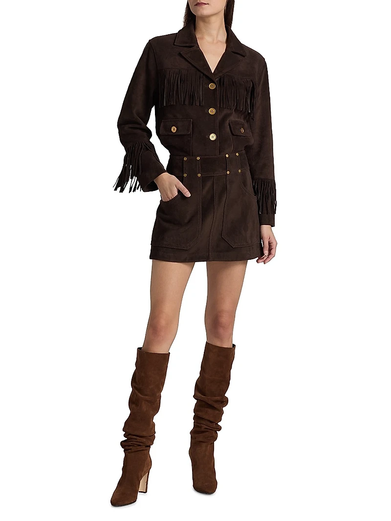Suede Miniskirt