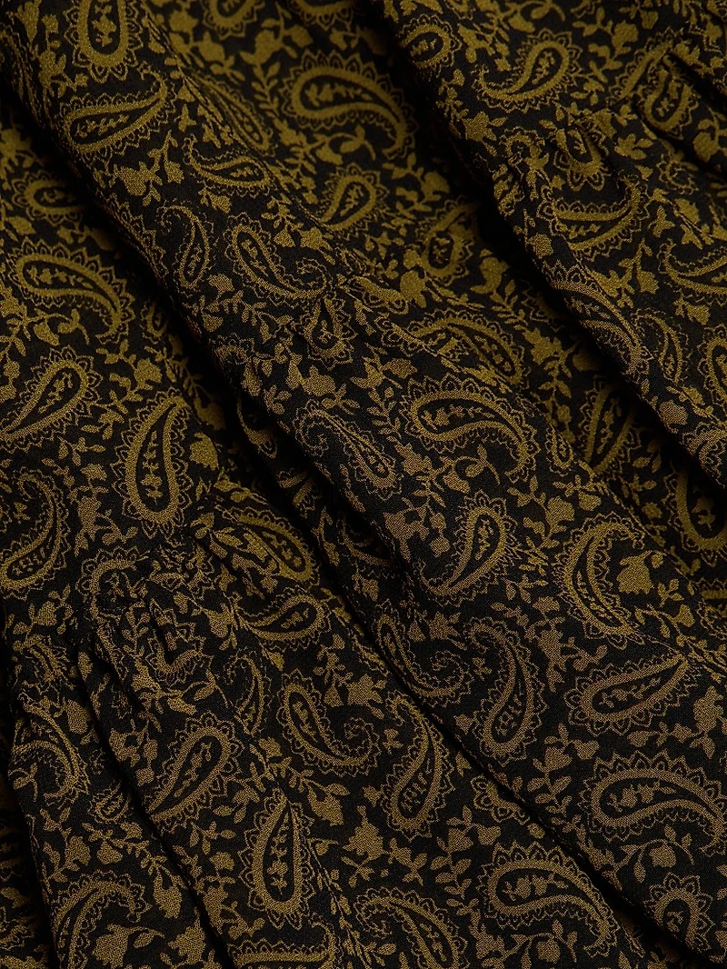 Paisley High-Low Maxi Skirt