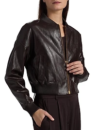 Faux Leather Crop Jacket