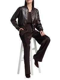 Faux Leather Crop Jacket