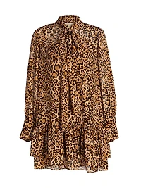 Cheetah Tieneck Minidress