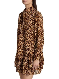 Cheetah Tieneck Minidress