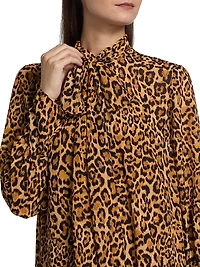 Cheetah Tieneck Minidress