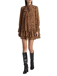 Cheetah Tieneck Minidress