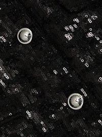 Sequin Tweed Crop Jacket