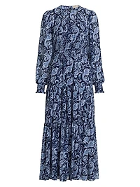 Paisley Slit Maxi Dress