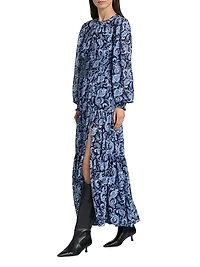 Paisley Slit Maxi Dress