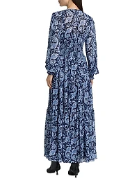 Paisley Slit Maxi Dress