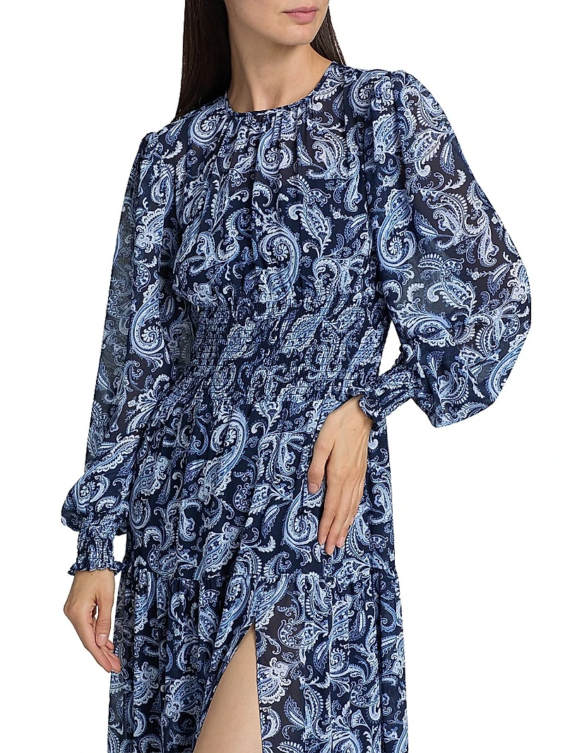 Paisley Slit Maxi Dress