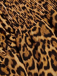 Leopard Print Slit Maxi Dress