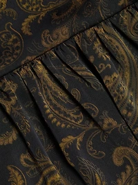 Paisley Tieneck Midi Shirtdress