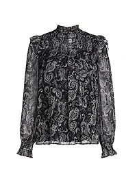 Paisley Ruffled Top