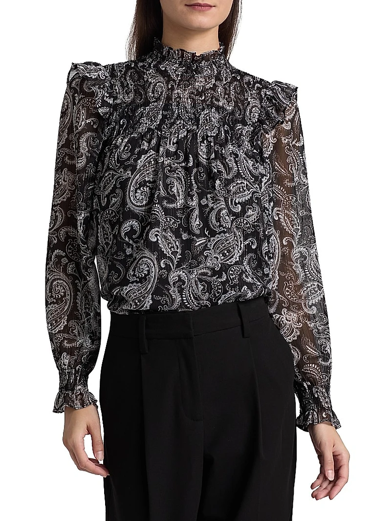 Paisley Ruffled Top