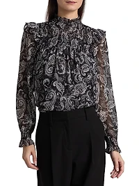 Paisley Ruffled Top