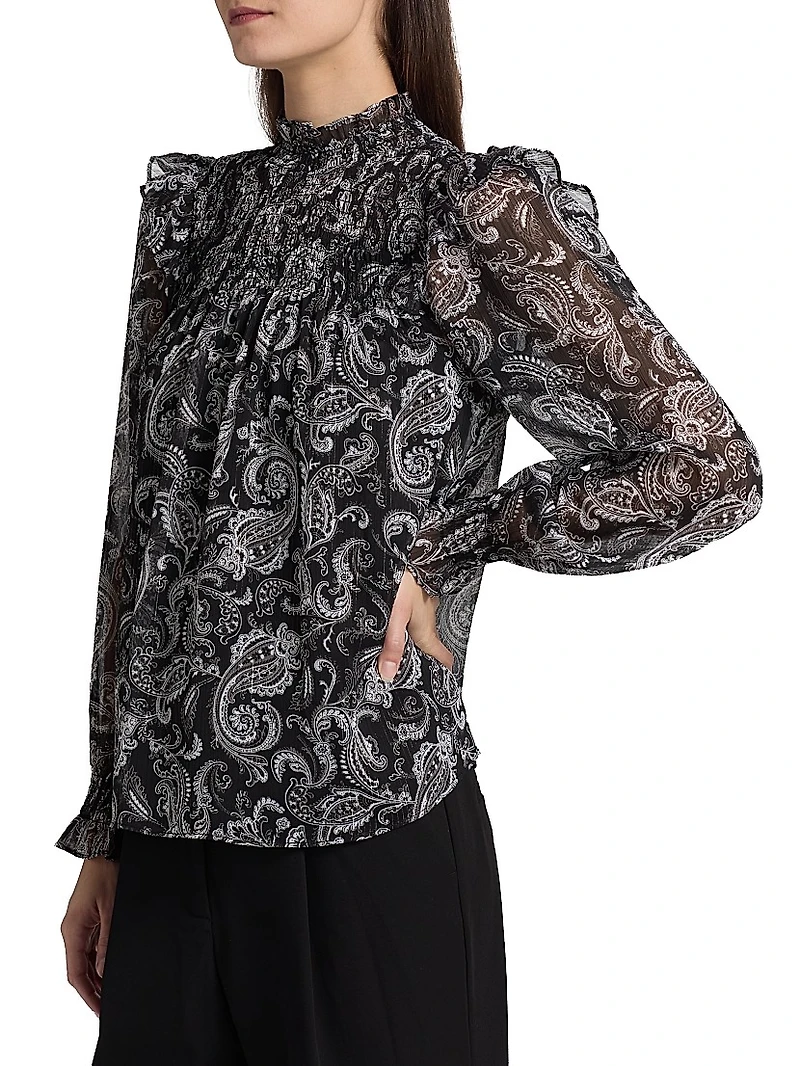 Paisley Ruffled Top