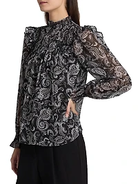 Paisley Ruffled Top